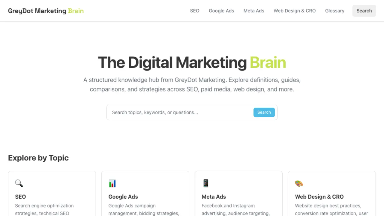 Example website built by Arthor